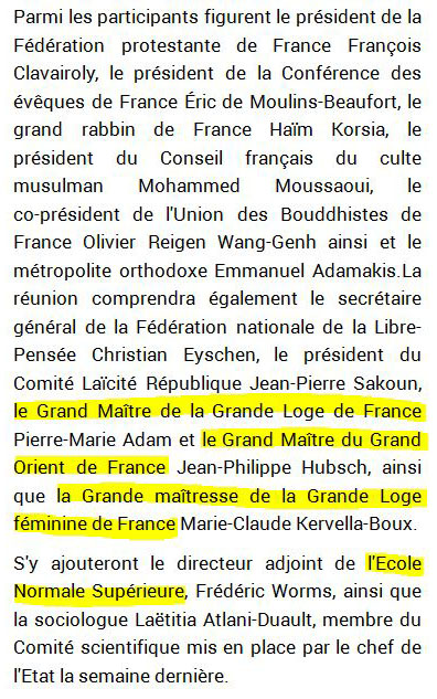 Réunion macron francs-maçons