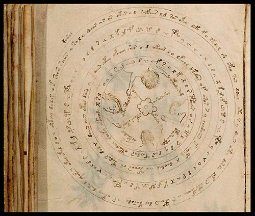 Carte astrologique dans le manuscrit de Voynich