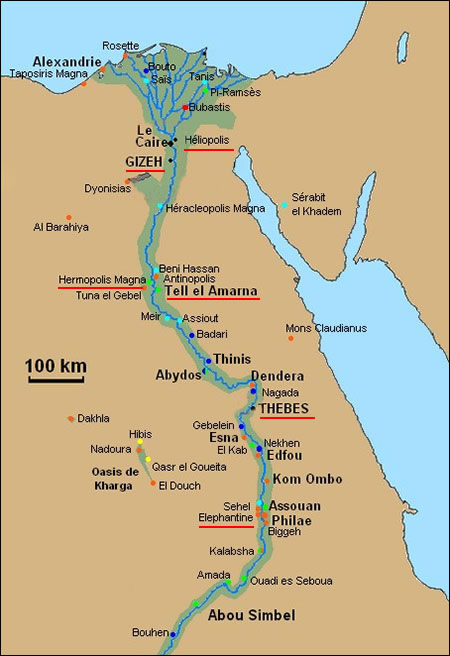 Carte Egypte Antique