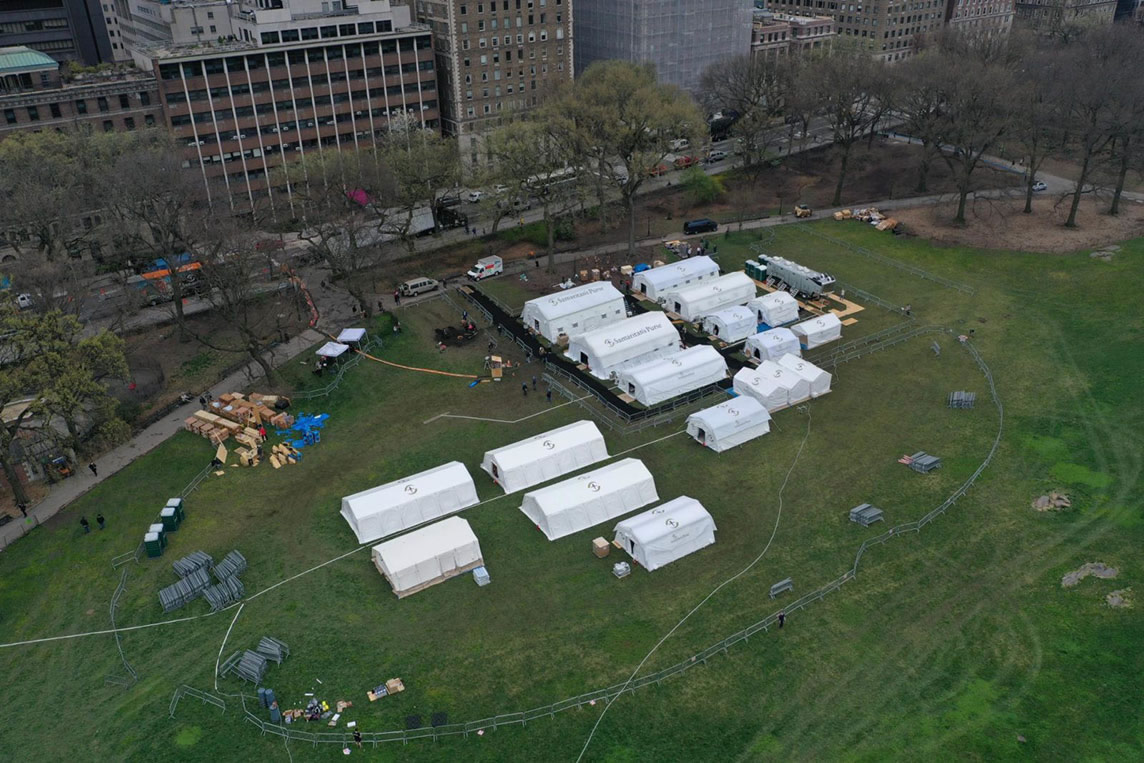 Hôpital de campagne dans Central Park