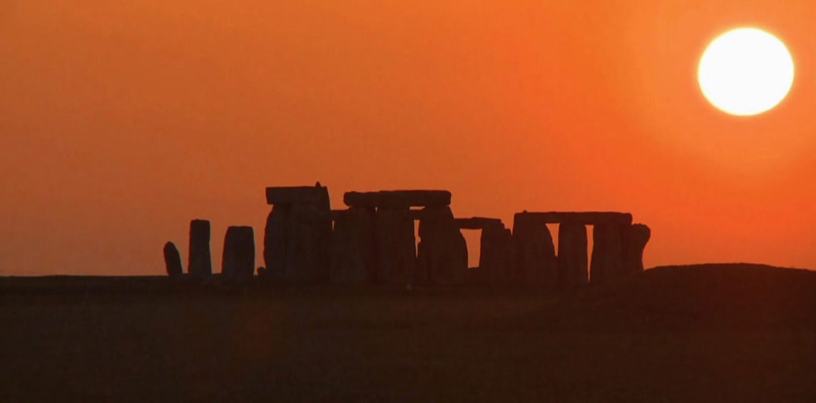Coucher de soleil à Stonehenge