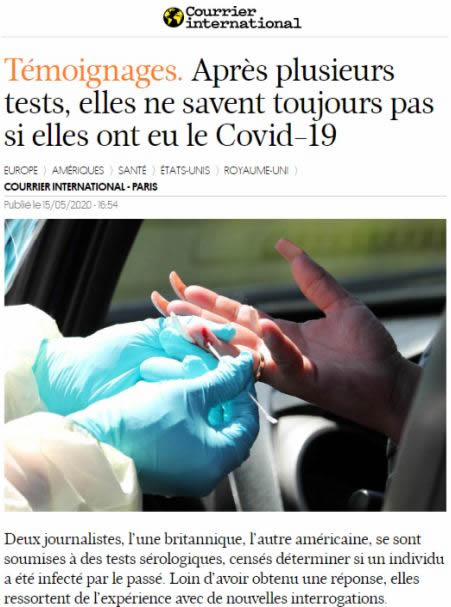 Les tests sérologiques peu fiables