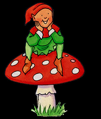 Elfe sur un champignon