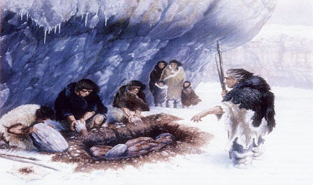 Enterrement chez les hommes préhistoriques