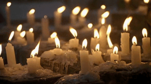 Les flammes de bougies