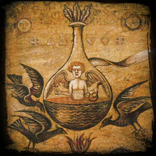 Humunculus dans un vase - Expérience d'alchimie