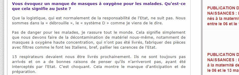 L'État intercepte les commandes des hôpitaux