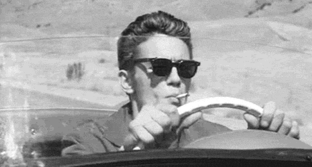 James Dean au volant