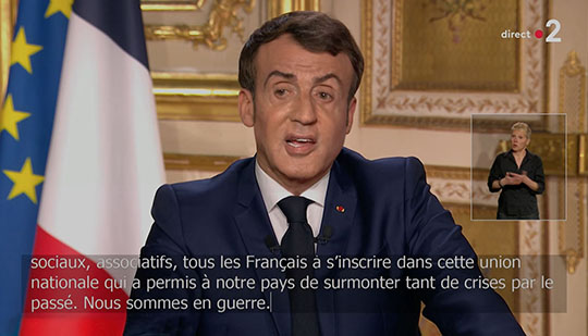 macron ridiculisé lors du discours du 16 mars