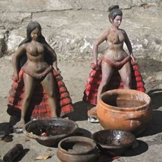 Offrandes du culte Macumba au Brésil