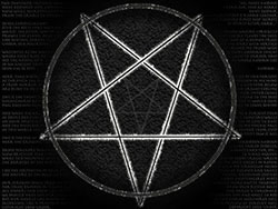 Pentacle en forme de pentagramme