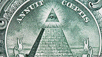 L'oeil de la pyramide sur un billet de un dollar